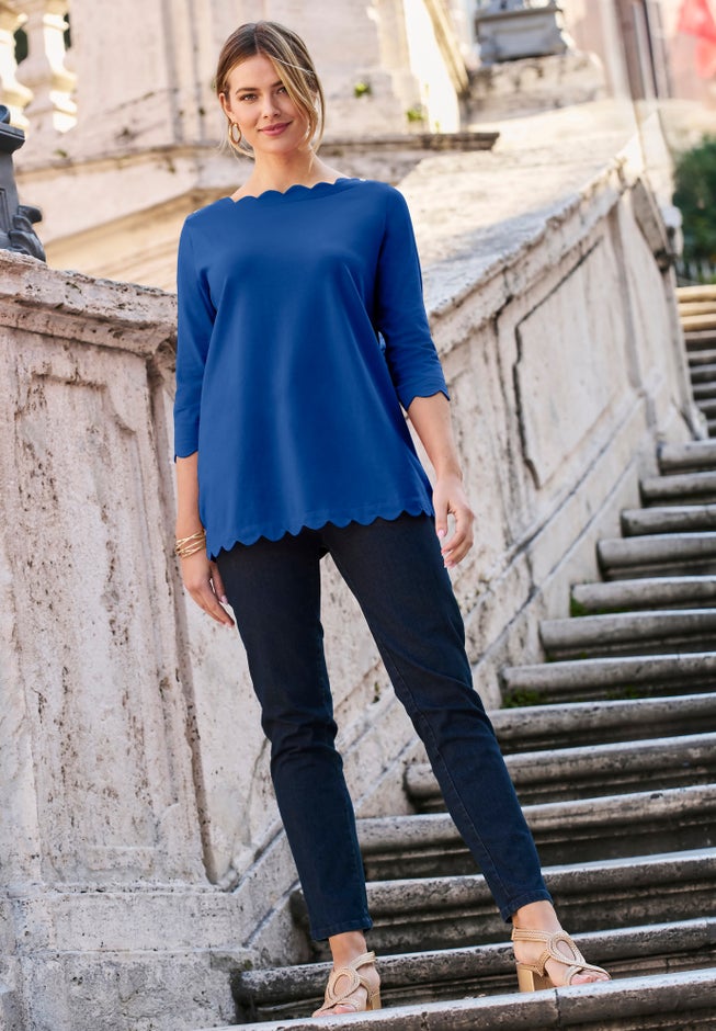 Scallop Boatneck Tunic image number 3