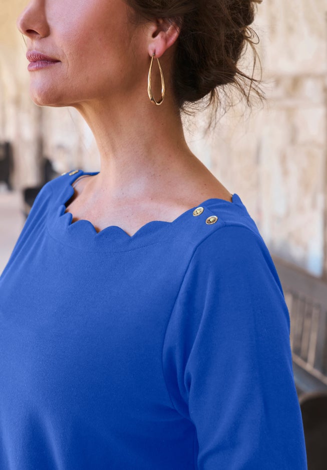 Scallop Boatneck Tunic image number 3