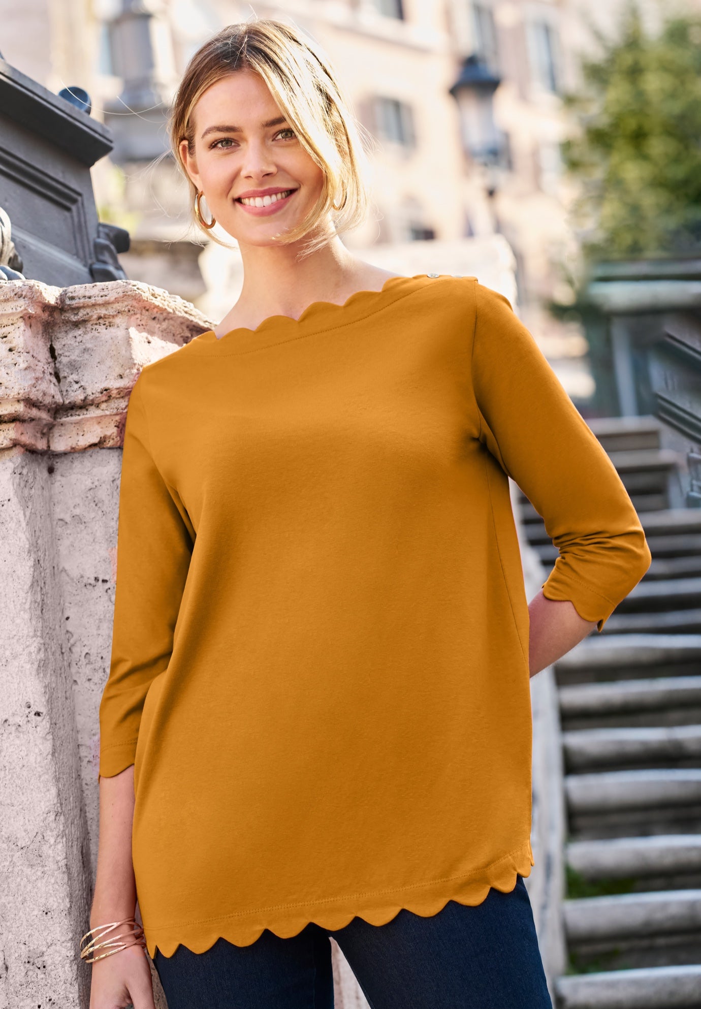 Scallop Boatneck Tunic image number 2