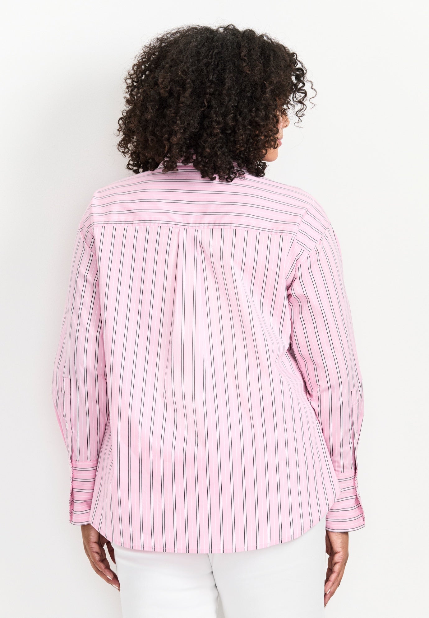 Classic Stripe Boyfriend Shirt image number 3