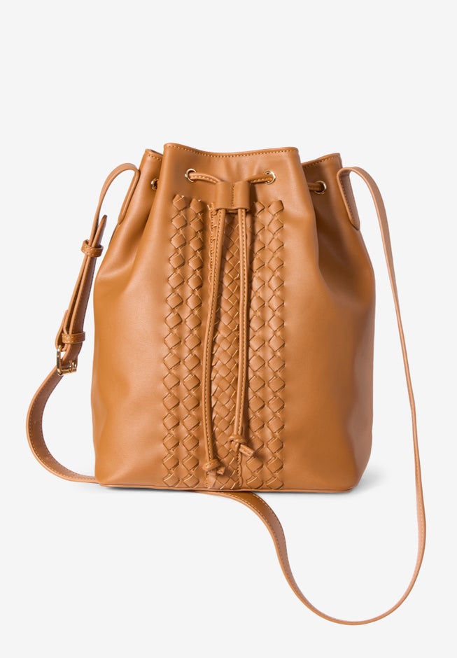 Braided-Detail Crossbody Bucket Bag image number 0