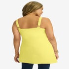 Stretch Cotton Shirred Tank image number null