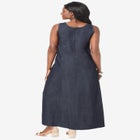 Denim Maxi Dress image number null