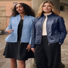 Zip Front Leather Jacket image number null