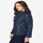 Zip Front Leather Jacket image number null