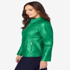 Zip Front Leather Jacket image number null