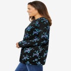 Perfect Printed Long-Sleeve Crewneck Tee image number null