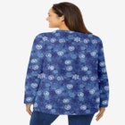 Perfect Printed Long-Sleeve Crewneck Tee image number 1