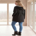 Water-Resistant A-Line Snap-Front Hooded Raincoat image number 1