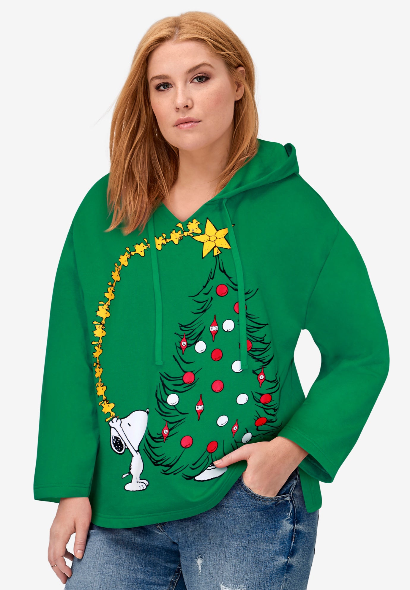 Peanuts Snoopy Christmas Hooded Sweatshirt image number 0