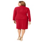 2-Piece Stretch Crepe Single-Breasted Jacket Dress image number null