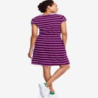 100% Cotton Cinched-Waist Drawstring Midi Dress image number 1