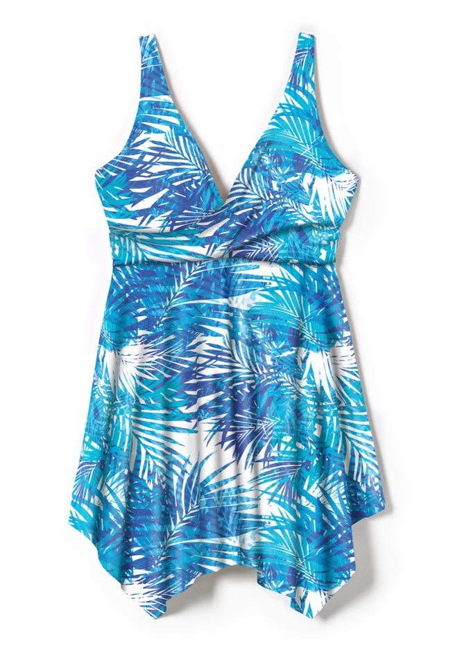 Handkerchief-Hem Two-Piece Swim Dress image number 2