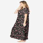 Long Floral Print Cotton Gown image number 2
