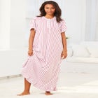 Long Floral Print Cotton Gown image number null