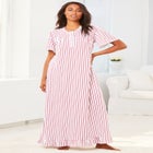 Long Floral Print Cotton Gown image number null