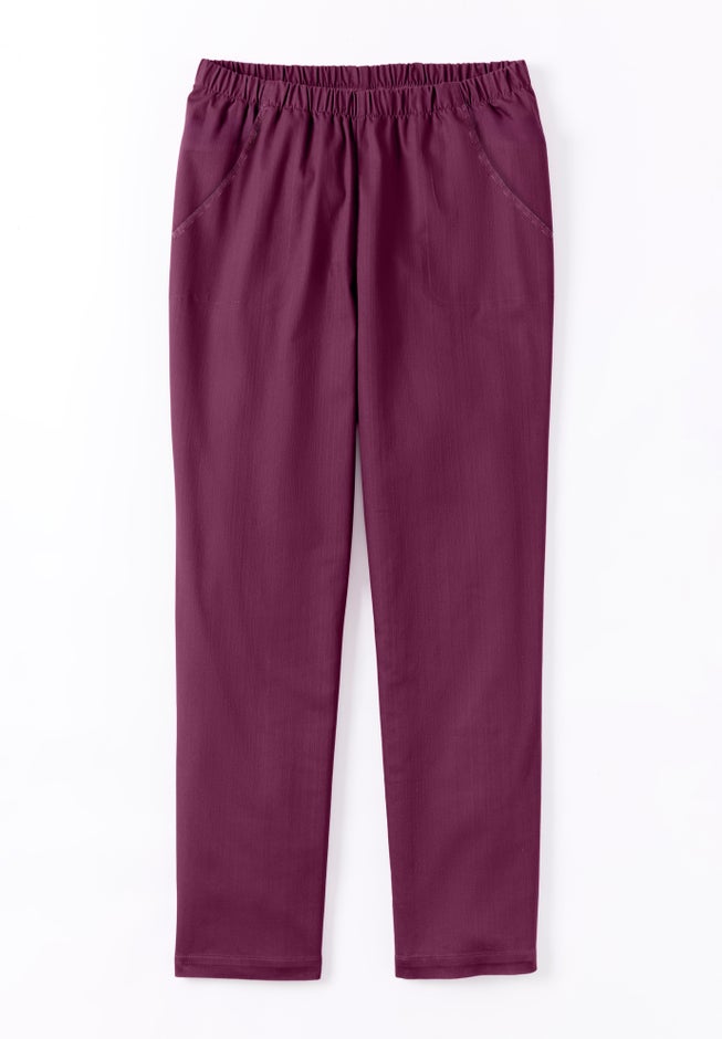 Straight Leg Fineline Pull-On Stretch Denim Jeans image number 3