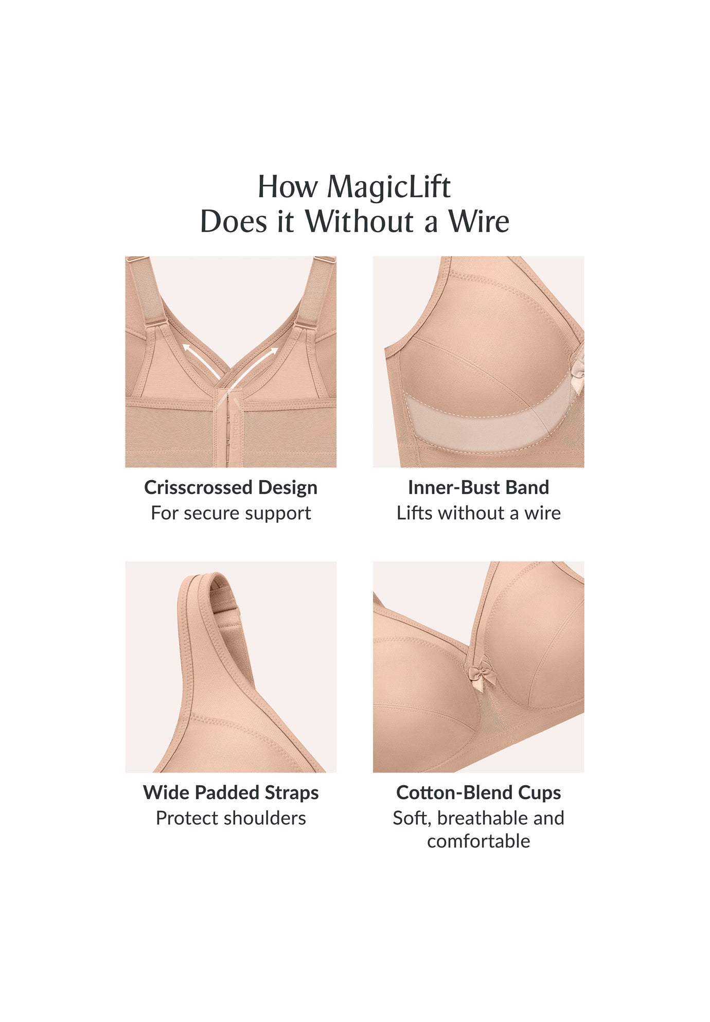 Glamorise® Magic Lift® Medium-Impact Wireless Sport Bra 1005 image number 5