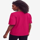 Textured Knit Inverted Pleat Top image number null