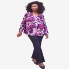 Ruffle Front Blouson Sleeve Blouse image number null