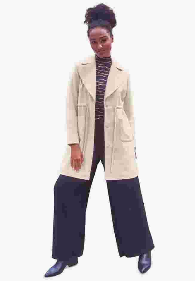 Drawstring Waist Dress Coat image number 2