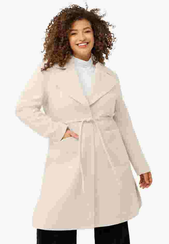Drawstring Waist Dress Coat image number 0
