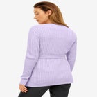 Tie Wrap Ribbed Cardigan image number null