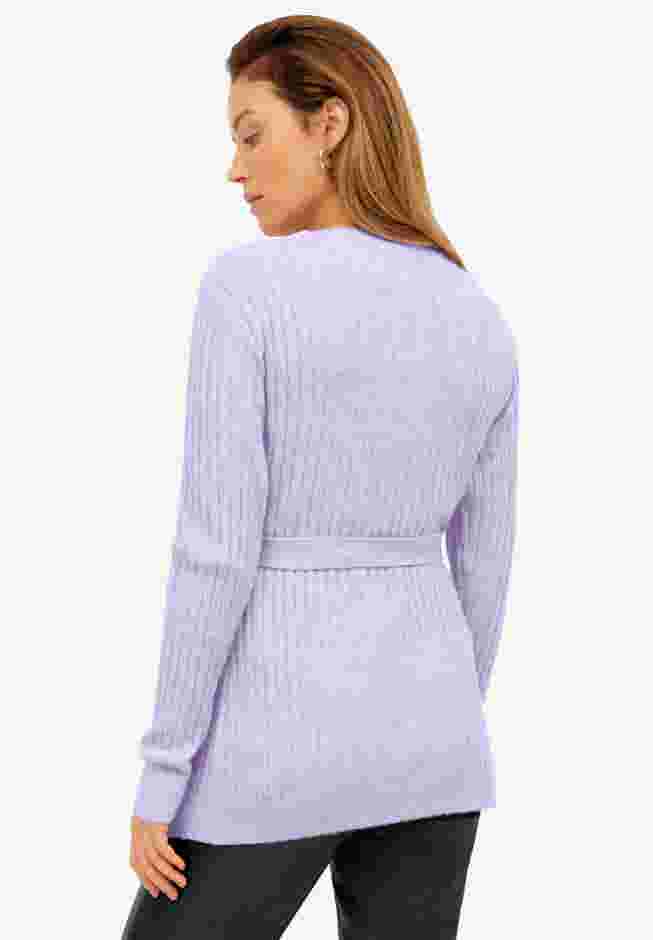 Tie Wrap Ribbed Cardigan image number 1