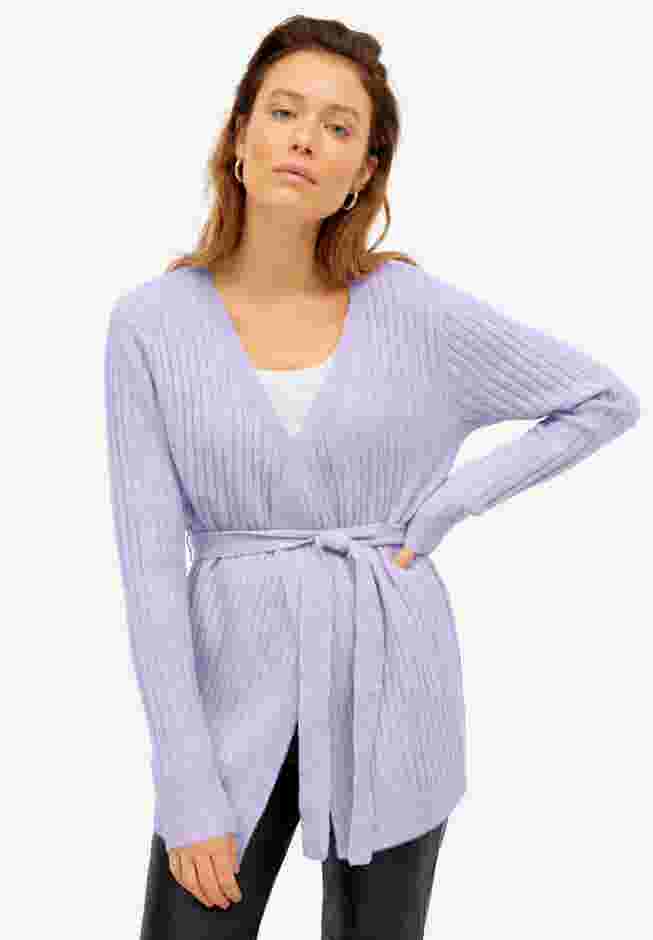 Tie Wrap Ribbed Cardigan image number 2