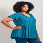 Lani Flutter Sleeve Tiered Top image number null