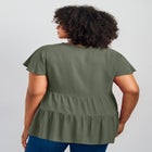 Lani Flutter Sleeve Tiered Top image number 2