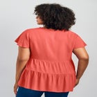 Lani Flutter Sleeve Tiered Top image number null