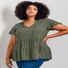 Lani Flutter Sleeve Tiered Top image number 0
