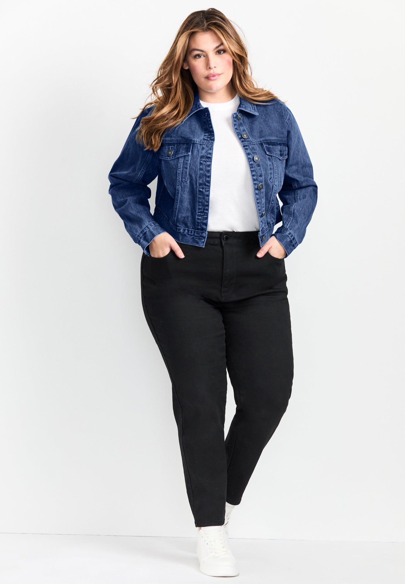 Emma Denim Cropped Jacket image number 0