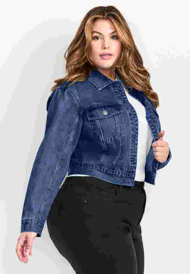Emma Denim Cropped Jacket image number 1