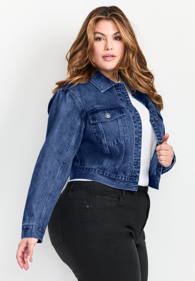 Emma Denim Cropped Jacket image number 1