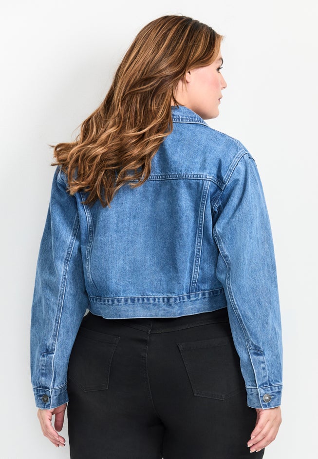 Emma Denim Cropped Jacket image number 2