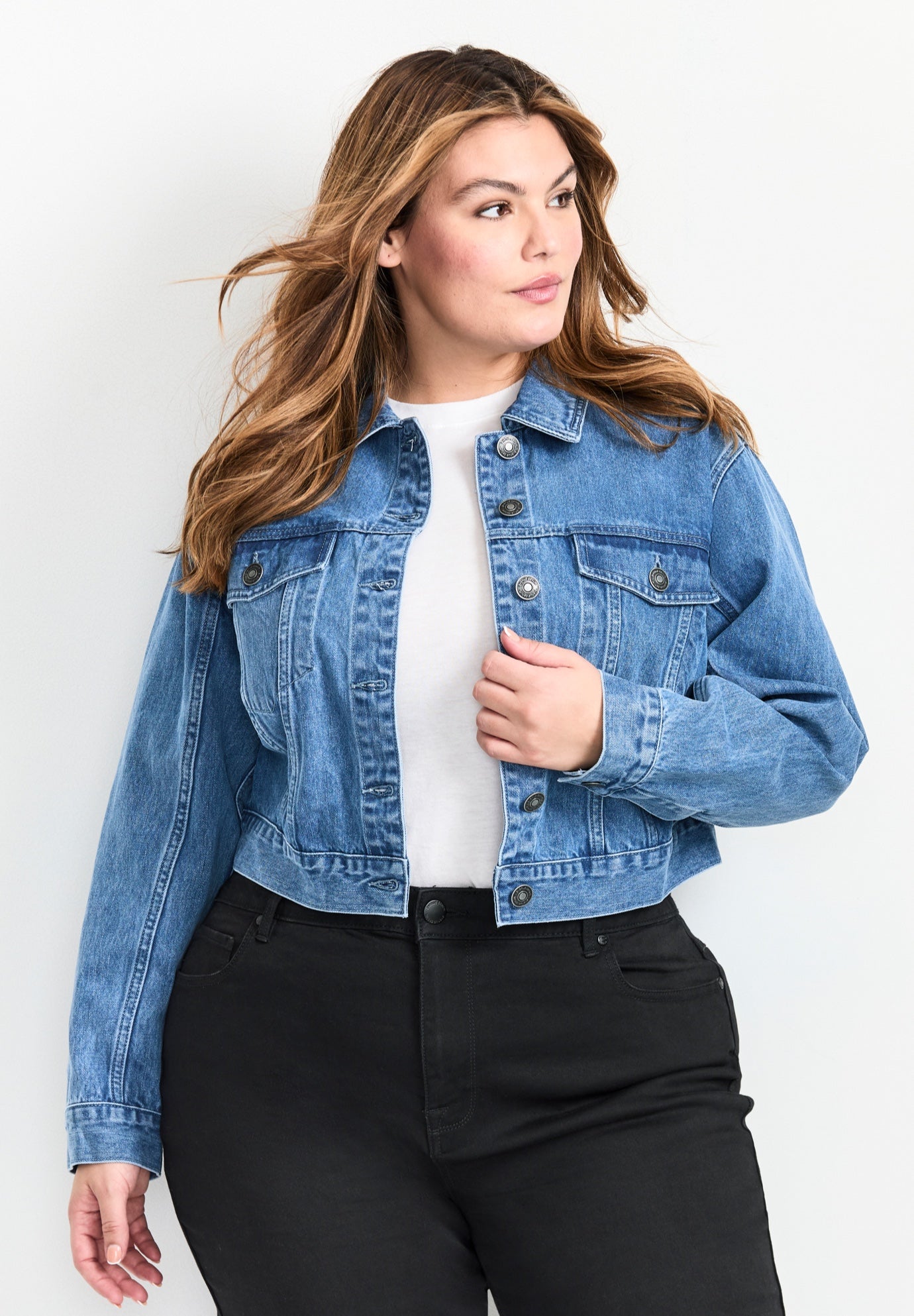 Emma Denim Cropped Jacket image number 0