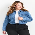 Emma Denim Cropped Jacket image number null