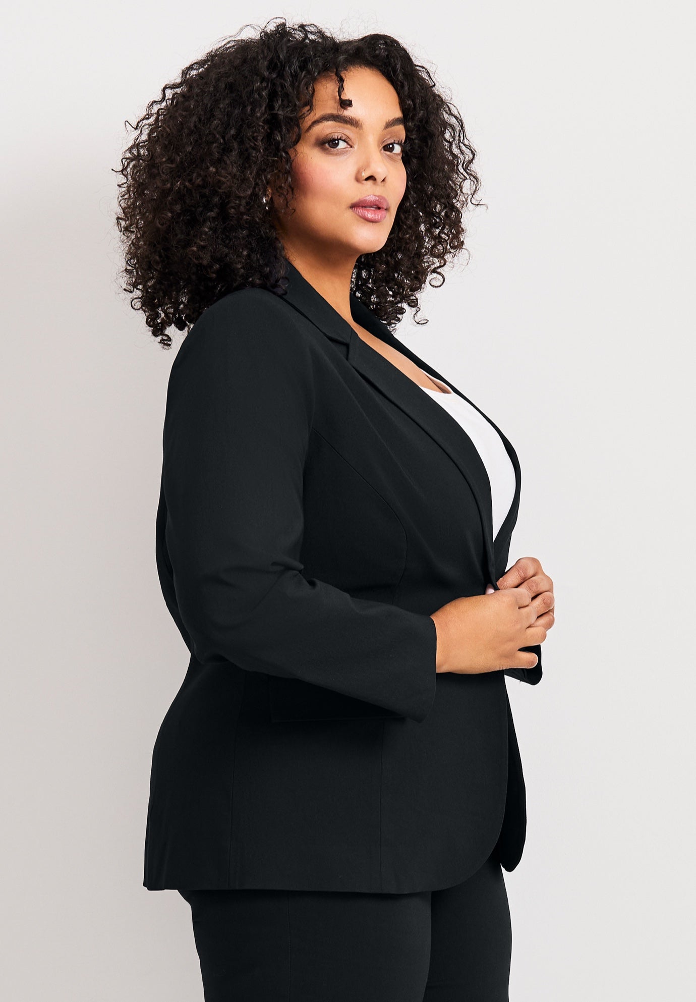 Super Stretch One Button Blazer image number 3