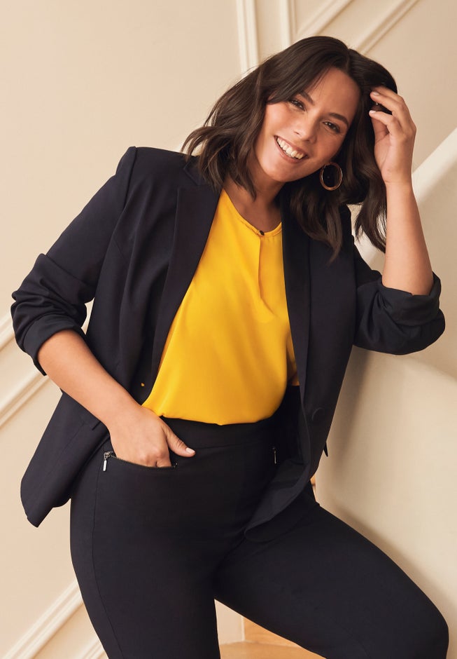 Super Stretch One Button Blazer image number 1