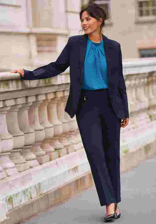 Super Stretch One Button Blazer image number 1
