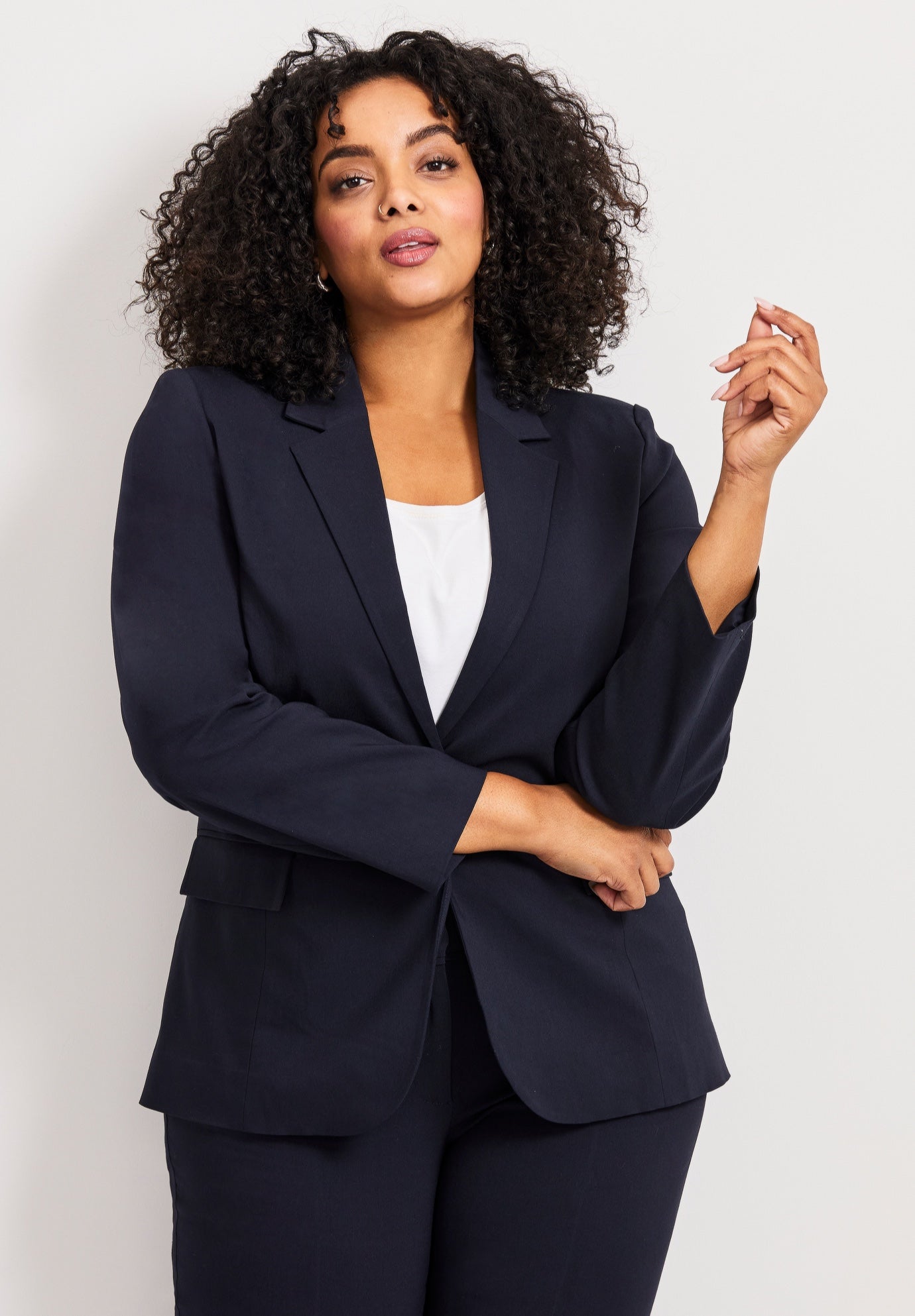 Super Stretch One Button Blazer image number 0