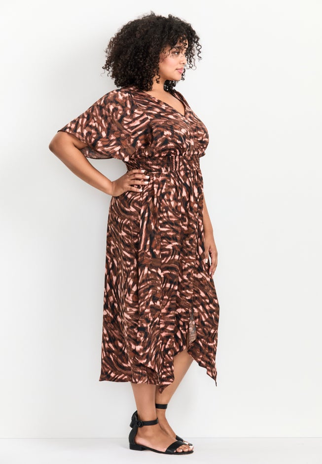 Aimee Sateen Flutter Sleeve Dress image number 1