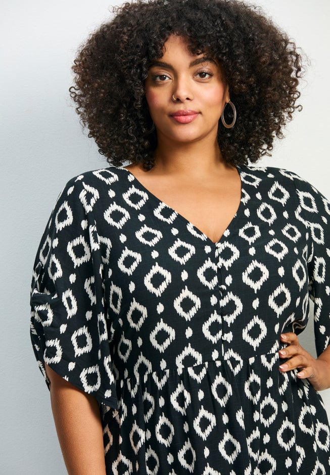 Ivy Tiered Button Front Dress image number 3