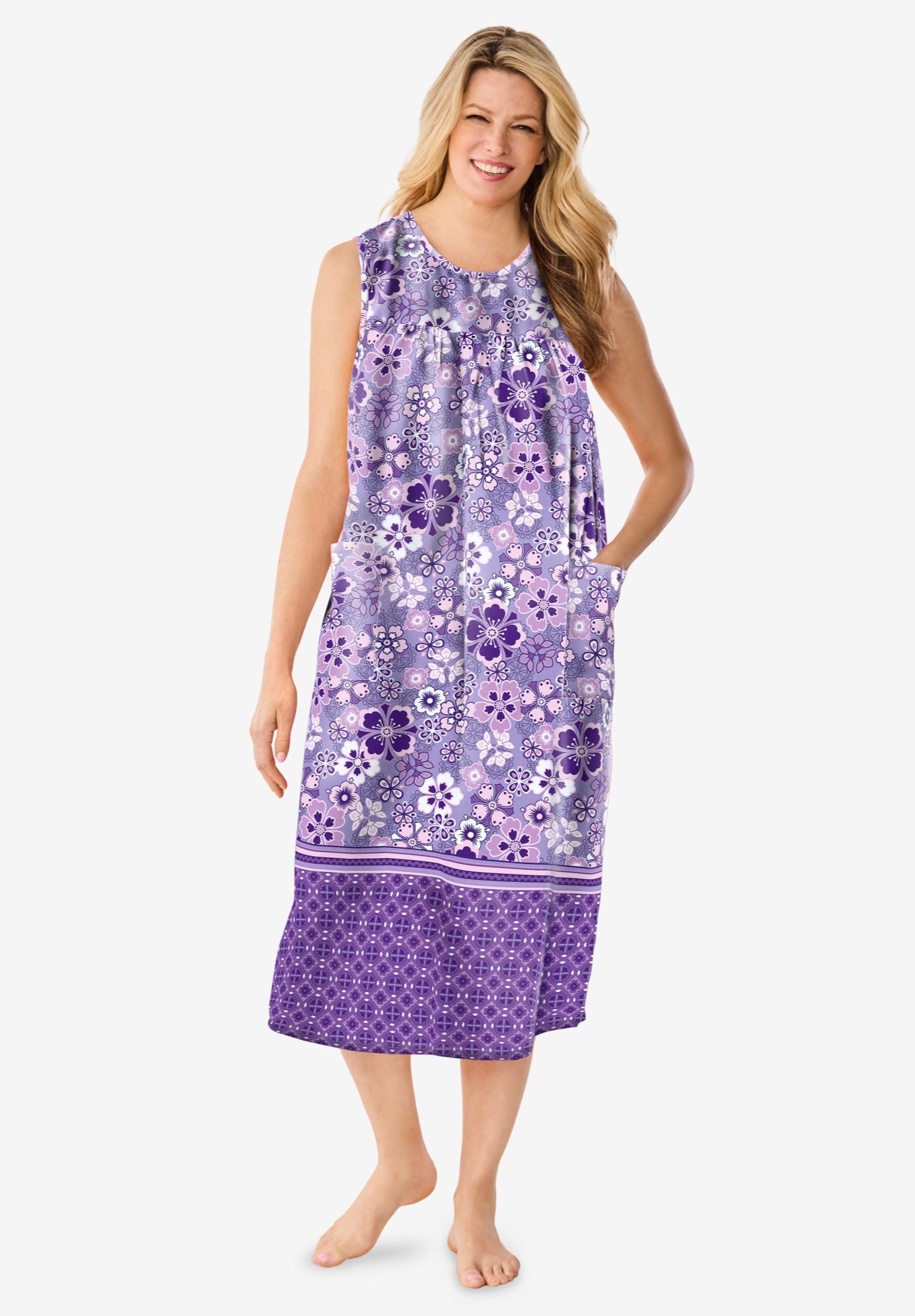 Sleeveless Print Lounger image number 0