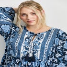 Livvy Boho Border Print Mini Dress image number null