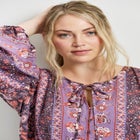 Livvy Boho Border Print Mini Dress image number null