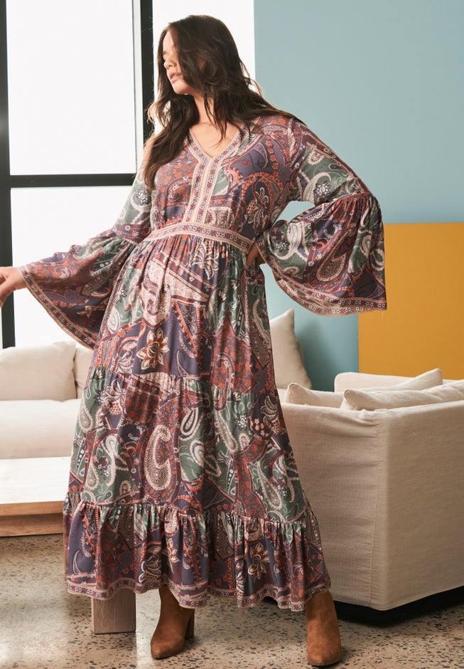Arlo Bell Sleeve Maxi Dress image number 1