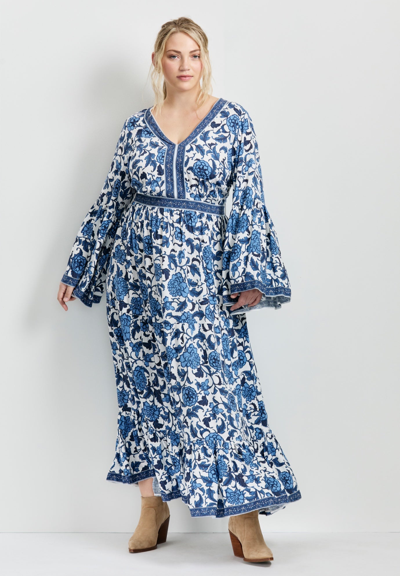 Arlo Bell Sleeve Maxi Dress image number 2